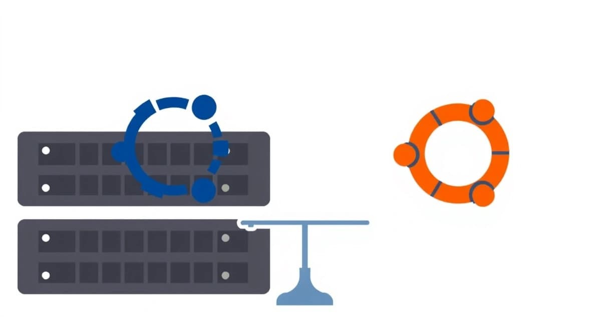 Сравнение логотипов Debian и Ubuntu, символизирующее выбор операционной системы для виртуального частного сервера (VPS) в 2026 году, с акцентом на стабильность и инновации.