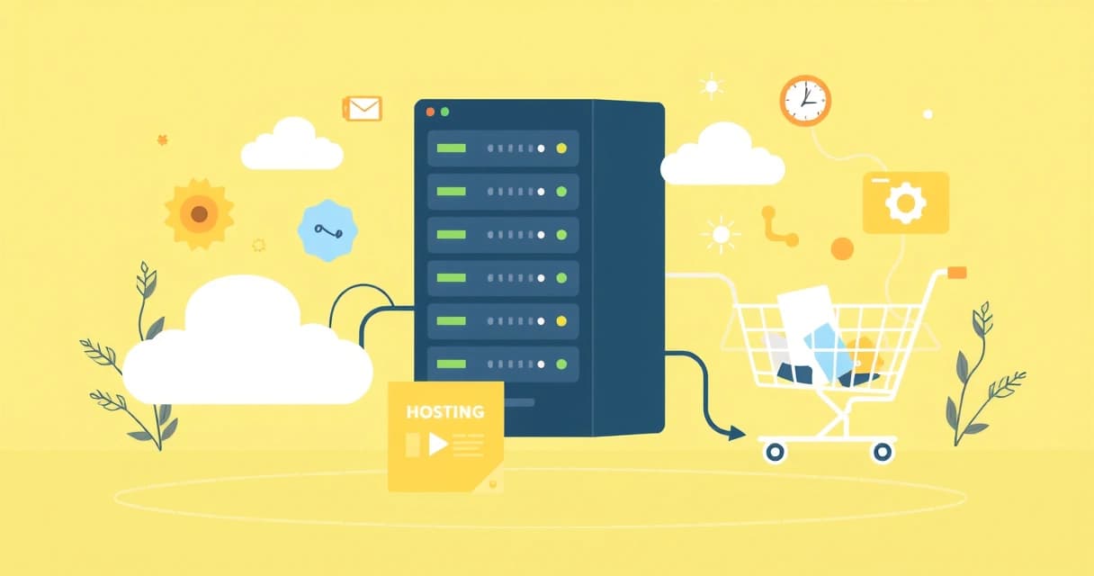 Illustrated comparison of managed WordPress hosting features versus an unmanaged VPS server for an online store, showing speed, security, and control.