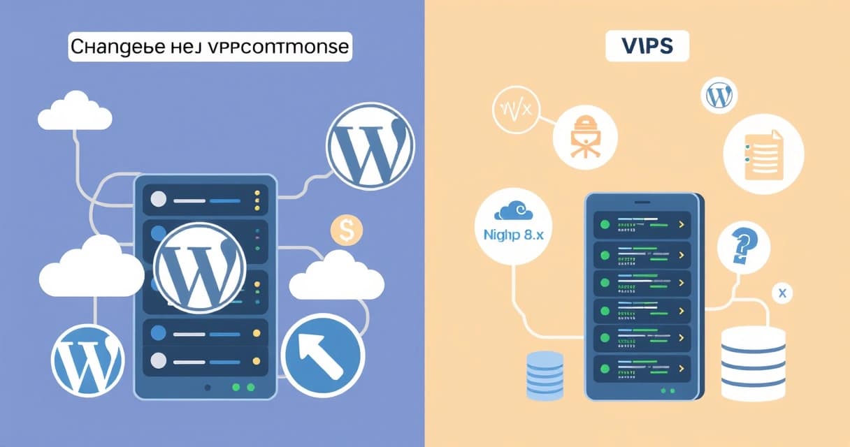 Сравнение архитектур Managed WordPress хостинга и VPS с акцентом на производительность WordPress 6.x